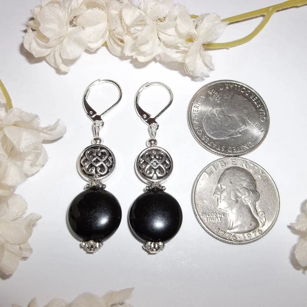 Earrings, Black and Silver Earring Set Celtic Knot NWT Earring Earring Set A059_6